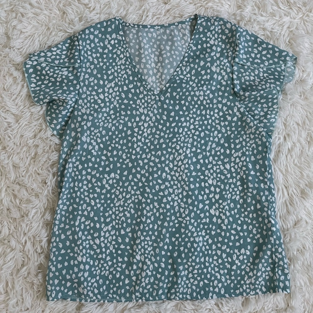 Niay Small Mint Green Animal Print Shirt